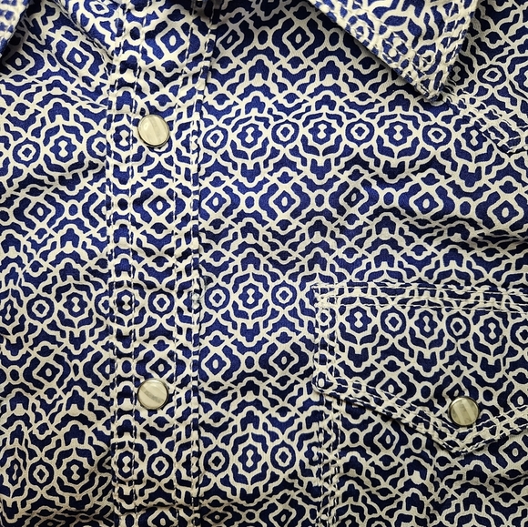 Wrangler Pearl Snap Button Shirt Mens XL Blue 20X Competition Advanced Cowboy - Picture 3 of 10